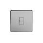 Soho Lighting Brushed Chrome Fused Spur (FCU) Unswitched 13A DP Wht Ins Screwless