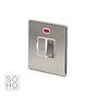 Soho Lighting Brushed Chrome Fused Connection Unit (FCU) Switched with Neon 13A DP Wht Ins Screwless