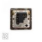 Soho Lighting Polished chrome Fused Spur (FCU) Unswitched 13A DP Wht Ins Screwless