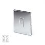 Soho Lighting Polished chrome Fused Spur (FCU) Unswitched 13A DP Wht Ins Screwless