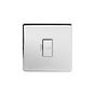 Soho Lighting Polished chrome Fused Spur (FCU) Unswitched 13A DP Wht Ins Screwless