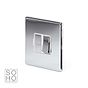 Soho Lighting Polished chrome Fused Spur (FCU) Switched 13A DP Wht Ins Screwless