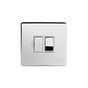 Soho Lighting Polished chrome Fused Connection Unit (FCU) Switched 13A DP Wht Ins Screwless