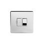 Soho Lighting Polished chrome Fused Spur (FCU) Switched 13A DP Wht Ins Screwless