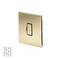 Soho Lighting Brushed Brass Fused Connection Unit (FCU) Unswitched 13A DP Blk Ins Screwless