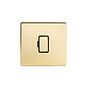 Soho Lighting Brushed Brass Fused Connection Unit (FCU) Unswitched 13A DP Blk Ins Screwless