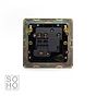 Soho Lighting Brushed Brass Fused Spur (FCU) Switched 13A DP Blk Ins Screwless