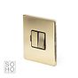 Soho Lighting Brushed Brass Fused Connection Unit (FCU) Switched 13A DP Blk Ins Screwless
