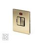 Soho Lighting Brushed Brass Fused Connection Unit (FCU) Switched with Neon 13A DP Blk Ins Screwless