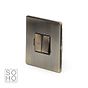 Soho Lighting Antique Brass Switched Fused Connection Unit (FCU) 13A Double Pole Black Inserts