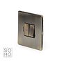 Soho Lighting Antique Brass Switched Fused Spur (FCU) 13A Double Pole Black Inserts