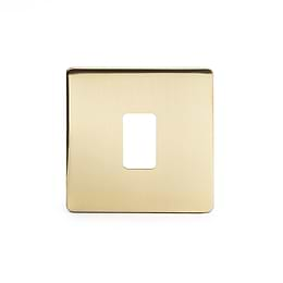 Soho-Lighting-Brushed-Brass-1-Gang-Grid-Plate-