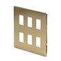 Soho-Lighting-Brushed-Brass-6-Gang-Grid-Plate