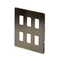 Soho-Lighting-Antique-Brass-6-Gang-Grid-Plate