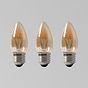 3 Pack - 2w E27 ES Vintage Edison Candle LED Light Bulb 1800K T-Spiral Filament Dimmable