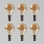 6 Pack - 2w B15 Vintage Edison Golf Ball LED Light Bulb 1800K T-Spiral Filament Dimmable