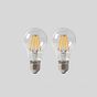 2 Pack - 8w E27 ES GLS LED Light Bulb 3000K Standard Straight Filament Dimmable