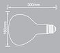 Soho Lighting 8W E27 ES Vintage Edison ER180 Large LED Light Bulb 1800K N-Shape Filament Dimmable