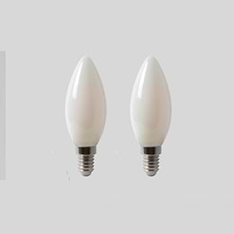 2 Pack - 4w E14 SES Opal Candle LED Bulb 4100K Horizon Daylight Dimmable