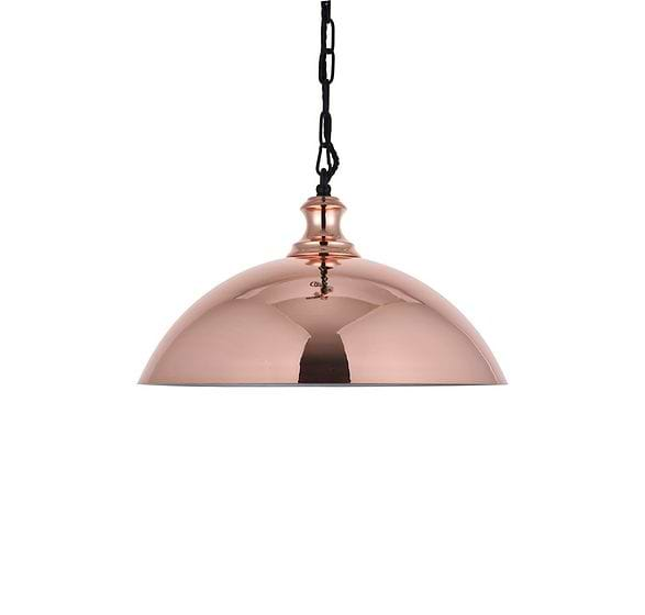 Rose gold pendant light