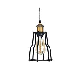 Denman Cone Black Cage Pendant Light