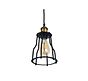 Denman Cone Industrial Black Cage Pendant Light