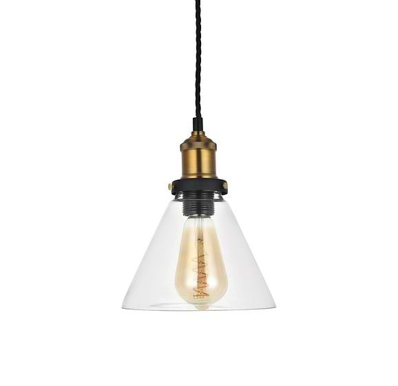 Romilly Tapered Clear Glass Pendant Light - Soho Lighting