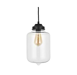 Goslett Clear Blown Glass Jar Pendant Light