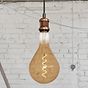 Soho Lighting Edison Antique Copper Pendant Bulb Holder With Round Black Cable