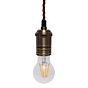Soho Lighting Antique Brass Bulb Holder Exposed Bulb Pendant Light