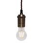 Soho Lighting Antique Brass Bulb Holder Exposed Bulb Pendant Light