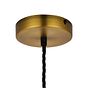 Soho Lighting Brass Bulb Holder Exposed Bulb Pendant Light With Twisted Dark Brown Cable