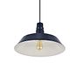 Large Argyll Industrial Pendant Light Squid Ink Blue