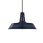 Squid Ink Navy Blue Industrial Dining Room Pendant Light - Large Argyll 