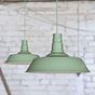 Large Chalk Mint Green Industrial Dining Room Pendant Light- Large Argyll 