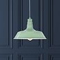 Skip to the beginning of the images gallery
Large Argyll Industrial Pendant Light Chalk Green