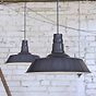 Large Leaden Grey Slate Industrial Dining Room Pendant Light - Large Argyll 