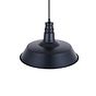 Large Matt Black Industrial Dining Room Pendant Light - Large Argyll 