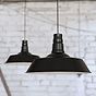 Matt Black Industrial Dining Room Pendant Light - Large Argyll - Soho Lighting