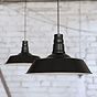 Large Matt Black Industrial Dining Room Pendant Light - Large Argyll 