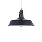 Large Matt Black Industrial Dining Room Pendant Light - Large Argyll 