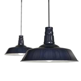 Argyll Industrial Pendant Light Squid Ink Blue 