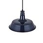 Squid Ink Navy Blue Industrial Breakfast Bar Pendant Light - Argyll - Soho Lighting