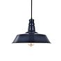 Squid Ink Navy Blue Industrial Breakfast Bar Pendant Light - Argyll - Soho Lighting