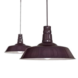 Mulberry Red Burgundy Industrial Breakfast Bar Pendant Light - Argyll - Soho Lighting