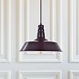 Mulberry Red Burgundy Industrial Breakfast Bar Pendant Light - Argyll - Soho Lighting