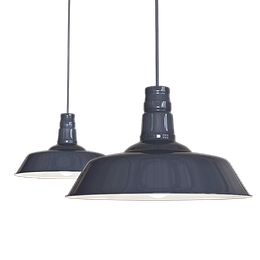 Leaden Grey Slate Industrial Breakfast Bar Pendant Light - Argyll