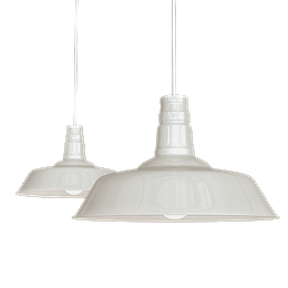 Argyll Industrial Pendant Light Clay White