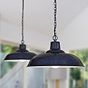 Portland Bedroom and Hallway Pendant Light Navy Blue - Soho Lighting