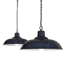 Squid Ink Blue Hallway Pendant Light